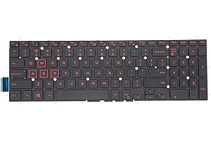 KBRPARTS Replacement Backlit Keyboard Compatible with Dell G3 3579 3779 3590, G5 5587 5590, G7 7588 7590 7790 Series Game Laptop with Red Frame US Layout