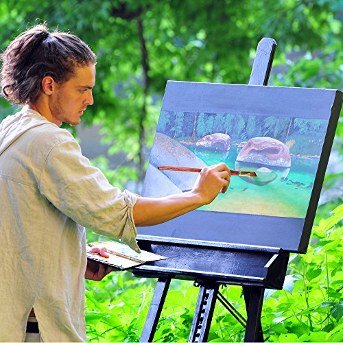 NEW YEAR’S DEAL 72% OFF! Rabatt HEUTE! Künstlerpinsel-Set für Acryl, Aquarell, Öl, Gouache, und Gesichtsfarbe von Santa Fe Art Supply™. 15 30 cm professionelle Pinsel + 1 Pinsel mit kurzem Griff im Transportetui. #1 Bestseller. Lebenslange Garantie - 4