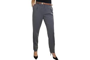 icecoolfashion Smart Work Trousers for Women UK Ladies Tapered Leg Formal Office Trouser Tailored Fit Lightweight Work Pants Size 8-22