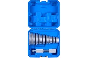VEVOR Kit de Presse à Roulements 10 Pièces, Coffret d’Outils de Démontage et de Montage de Bagues et Joints de Roulements, avec 9 Bagues et Manche, en Alliage d'Aluminium, pour Entretien Automobile