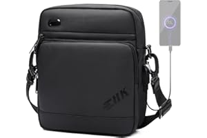 HEROIC KNIGHT Sac Bandoulière Homme Imperméable Sac de Messager Sacoche Porté Epaule Pochette Bandoulière Pour Cadeau Tablette Smartphone Sport Voyages Travail