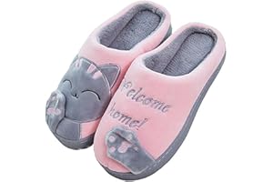 Cliont Mignon Chat Pantoufles Pantoufles Intérieur Anti Slip Chaussures Cadeau De Noël pour Les Femmes Et Les Hommes