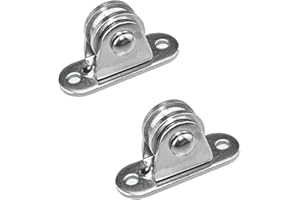 YCFISH Pulley Wheel, Pulley Block Silent Pulley Wheel, Washing Line Pulley Kit, Stainless Steel Wall Mounted Pulley Ball Bearing Pulleys Adjustable Angle Pulley for Handling And Moving Sliding Wire Rope (2)