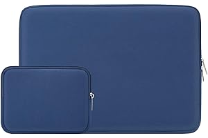 RAINYEAR MAKE LIFE EASIER RAINYEAR Manicotto del computer portatile per MacBook Air 13 pollici M4 M3 M2 M1 A3240 A3113 A2681 A2338 A2337, 13.3 e 14 Pollici Macbook Pro Custodia protettiva Accessori Borsa, Blu Navy