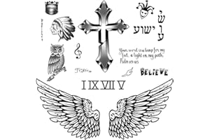 CARGEN® Celebrity Realistic Temporal Tattoo Singer J.B TamañO Temporal Tatuaje Temporal Pecho Parte Posterior Del Brazo Cara Mangas Fake Tattoo Stickers Para Hombres Mujeres