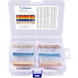SIQUK 1480 Pieces Resistors 68 Values 1% Resistor Kit 0 Ohm-1M Ohm 1/4W Metal Film Resistors Assortment for DIY and Experimen