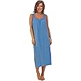 i-Smalls Ladies Sleeveless Plain Rich Soft Cotton Nightshirt Nightie