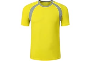 Freebily Kids Boys Basic Short Sleeve T-Shirts Sun Protection Rash Guard Quick-Drying Athletic Football Running Tops