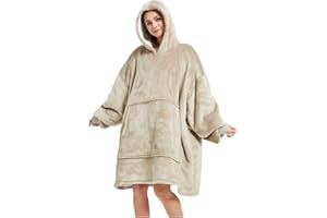 FELOVE Sweat à Capuche Surdimensionné,Hoodie Couverture Couverture a Capuche Hive，Plaid à Manche Polaire Pull Femme Homme Adulte Chaud,avec Poches Portables aux Adultes,Hommes,Femmes,Adolescents