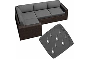 UWOBTN Replacement Outdoor Cushion Covers Waterproof, 50x50 60x60 Garden Sofa Seat Cushion Slipcover With Zipper, Removable Patio Cushion Covers For Indoor Outdoor Rattan Furnitur(Color 1,50x55x10cm)