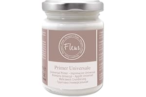 FLEUR DESIGNER'S PAINT | Fondo Aggrappante Acrilico, Adatto per Superfici non Assorbenti, Fleur Primer P02, Universale, Colore Bianco, Made in Italy, Formato 130 ml