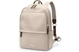 ‎GOLF SUPAGS GOLF SUPAGS Laptop Rucksack für Damen, schlanke Computertasche, Arbeit, Reisen, College-Rucksack, Geldbörse, Schulbüchertasche Passend für 15.6 Zoll Notebooks (Aprikose)