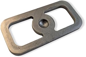 SPRONKETTS OUTDOORS Carbon Steel plus natural English flint Striker Traditional Fire Spark Kit in Drawstring Bag Made in the UK (Rectanlge Steel)