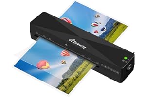 BEEWAY A4 Laminator, Laminating Machine Hot and Cold Options for Home Office School Use - Fast Warm Up, High Speed Laminating, Includes 30 A6 Laminating Pouches