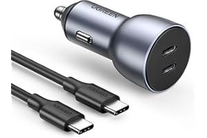 ‎UGREEN UGREEN Zapalniczka samochodowa USB-C 40 W PD, ładowarka samochodowa USB-C z kablem do ładowania 60 W, kompatybilna z iPhone 15,15 Plus, 15 Pro, 15 Pro Max, Galaxy S24, S23, A53