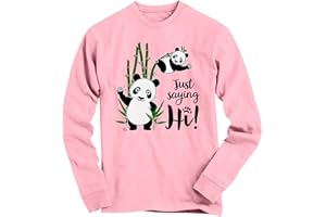 1Tee Girls Just Saying Hi, Panda Sweatshirt Jumper