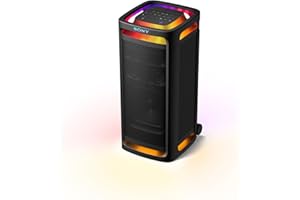 Sony ULT Tower 9AC - Enceinte Bluetooth Party Box Ultimate, Alimentation Secteur, 2 Modes ULT Power Sound, X-Balanced Speaker, 360° Lighting & Sound, entrées pour Karaoke - Noir