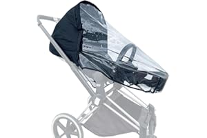 COLU KID Housse de pluie pour poussettes compatible avec les poussettes Cybex Priam & Mios et Balios, Accessoires de poussette Housse anti-vent, Bouclier anti-intempéries EVA transparent avec grand espace