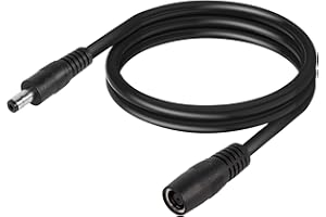PNGKNYOCN Kabel przedłużający DC 5,5 x 2,1 mm do DC 8 mm, 14AWG DC 5,5 x 2,1 mm męski na DC 8 mm żeński adapter do przenośnej stacji energii słonecznej (1M/3FT)
