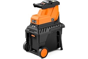 DOVAMAN GT10 Leiser Gartenhäcksler, 8-Zahn-Rollenmesser, Zerkleinert bis zu 45mm, Häcksler mit 2800W Bürstenlosem Motor, 88dB, 55L Auffangbox, 18:1 Zerkleinerungsverhältnis, Mühelos für Gartenabfälle
