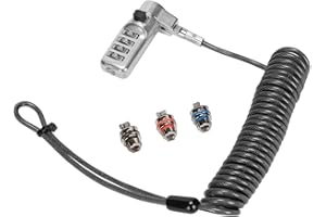 Targus ASP86CCLGL Cierre de combinación Personalizable con Cable en Espiral 3 en 1 DEFCON®