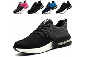ZSDZSZ Arbeitsschuhe Herren Leicht Sicherheitsschuhe Damen Atmungsaktive Stahlkappenschuhe Sportlich Schutzschuhe