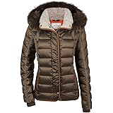 daunenjacke damen cognac