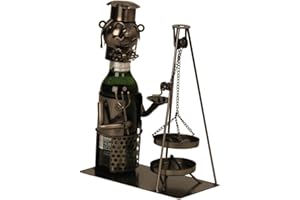 MEL-O-DESIGN Extravaganter Bier Flaschenhalter Saarländisch Schwenker aus Metall Höhe 25 cm