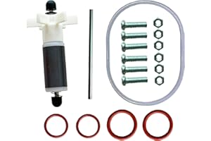 ZCLYHT Hot Tub Water P4071, 58113, E02 zestaw naprawczy do Coleman for Lay-Z-Spa z wirnikiem i shaftami (1 wirnik, 2 x trzpień ze stali nierdzewnej, 5 szt. silikonowych uszczelek, 1 zestaw śrub)