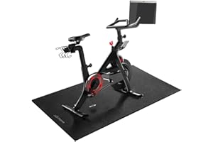 ALYTREE Treadmill Mat| 6mm, 152×76cm Exercise Bike Mat, Non-Slip Sweat-Proof Exercise Mat for Bike Trainer/Indoor Cycling/Gym Equipment, Heavy-Duty Floor Protector for Hardwood & Carpet