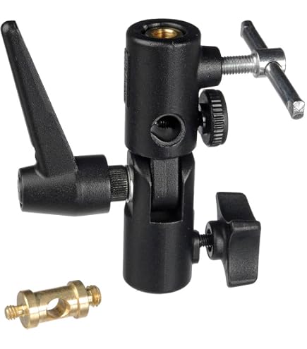 Support De Flash Système Walimex - Avec Sabot Rotatif Et Raccord Trépied 1/4" Et 3/8" - Pour Parapluie Ou Softbox