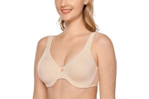 DELIMIRA Sujetador Reductor con Aros Talla Grande Copa Completa para Mujer