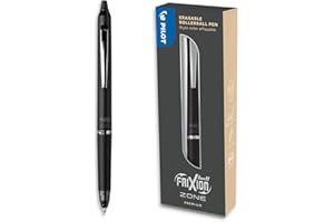 ‎PILOT PILOT - FriXion Ball Zone Schwarz in Geschenkbox - radierbarer Premium Tintenroller mit thermosensitiver Tinte - nachfüllbar und mit gummierter Griffzone - Schreibfarbe Schwarz - Minenspitze in Medium