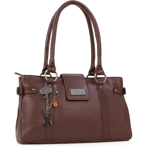 Catwalk Collection Handbags - Dames Leren Crossbody Werktas - Grote