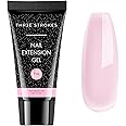 THR3E STROKES Polygel Quick Upgrade Poly Gel Kits,30Ml Polygel Nail Kit Builder Gel,Glossy Finish Nail Extension Gel Trendy Nail Art Design Salon Nail Easy Diy At Home (3 Pink) (Uv/Led Lamp Required)