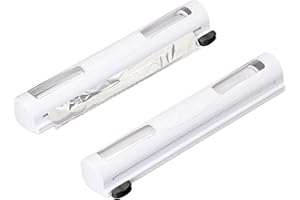 ‎RELAXDAYS Relaxdays Zestaw 2 przecinarek do folii, HBT 5 x 37 x 8 cm, dozownik folii magnetycznej, folia spożywcza i aluminiowa, nóż do folii, biały