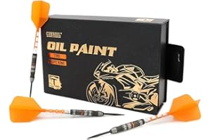 CUESOUL Motorcycle Steel Tip 90% Tungsten Dart Set avec Peinture à l'huile finie et unifiant Rost T19 Flight
