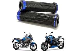 MISS MOLY 7/8" Puño de Motocicleta Manillar, Moto Manillar Aluminio para CBR Shadow Ninja GSXR YZF (Azul)