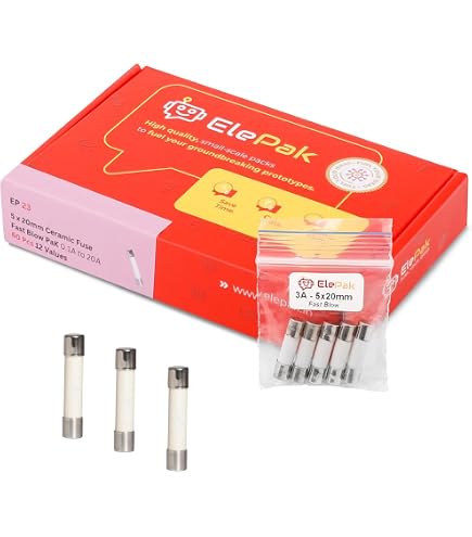 10pcs T5AL250V, T5A 250V, T5L250V CARTUCCIA Fusibili di Vetro, 5A 250V