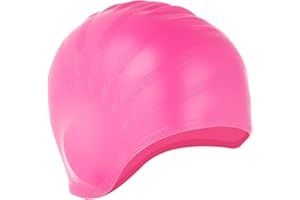 OMCGG Swim Caps with 3D Ear Protection, Waterproof Swimming Hat Fits Long & Short Hair Silicone Anti-Slip Swimming Cap Lightweight Bathing Caps for Women Men Adult & Youth