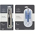Parker Vector Standard Calligraphy CT Fountain Pen (Blue), 7 Piece Set Vector Standard CT Fountain Pen (Blue Ink), 2 Piece Set