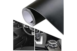 VKALTUL Matte Black Car Wrap Vinyl Film Roll, 152 x 30cm Self-adhesive waterproof bubble-free vinyl Wrap for car, motorbike, bicycle decoration, DIY, etc