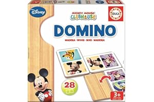 Educa - Dominó Mickey & Friends. Juego Infantil Dominó de Madera Mickey y Minnie. 28 Piezas. A Partir de 3 años (16037)