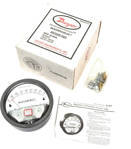 Dwyer 2000-0 Magnehelic Differential Pressure Gauge, 2000: 0-0.5