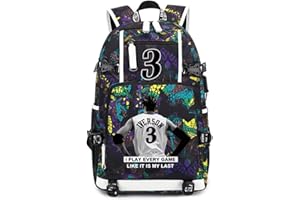 FANWENFENG Gwiazda koszykówki Iverson Wielofunkcyjny plecak podróżny dla fanów laptopa bookbag dla mężczyzn i kobiet