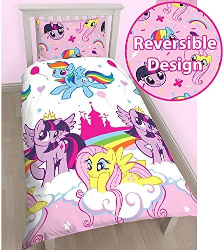 KIDS DISNEY MICKEY MOUSE BRIGHT SINGLE DUVET COVER SET (LITTLE PONY, SINGLE DUVET COVER SET)