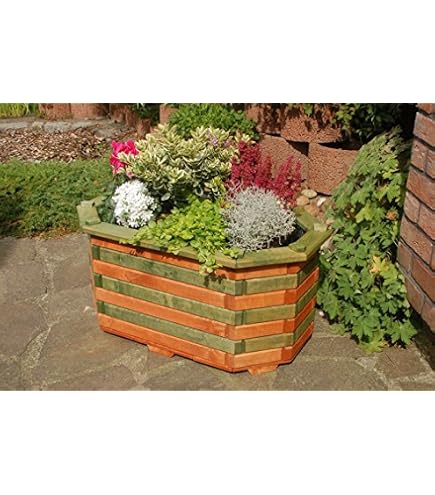 Deko-Shop-Hannusch Pflanzkasten, Blumenkasten, Blumenkbel aus massivem  Holz, fr den Garten, (ohne Blumen) : Amazon.de: Garten
