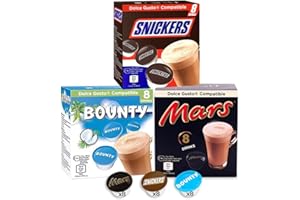 ‎CAFFÉLUXE Mars, Snickers und Bounty Dolce Gusto Hot Chocolate Pods - 24 Hot Chocolate Kapslen