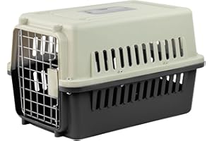 KCT Small Black Plastic Cat Carrier Portable Cage Crate for Pet/Dog/Kitten/Puppy Carrier Travel Box