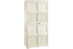 TONTARELLI 8085553210 Omnimodus Eight Compartment Storage Unit, 79 x 43 x 164 cm, Cream